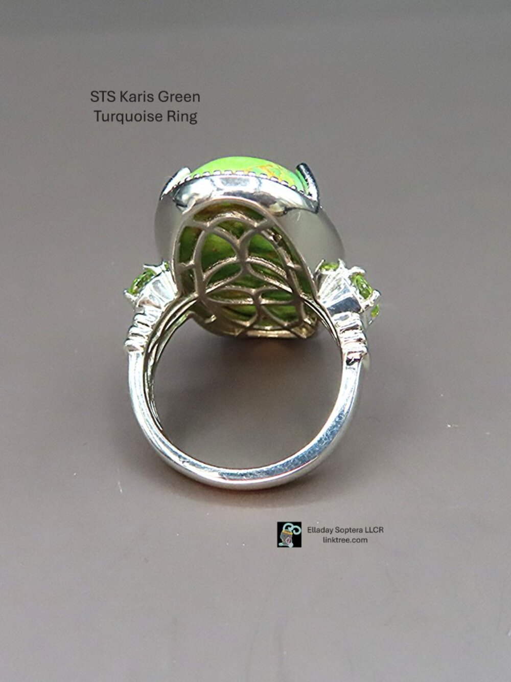 [SALE] STS Karis Green Turquoise Ring - Picture 7 of 11